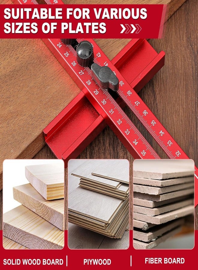 Serplex® 4 IN 1 Router Milling Groove Bracket, Aluminum Alloy Router Circle Cutting Jig, Router Guides for Woodworking, Adjustable Router Circle Cutting Jig with 610mm Sliding Rail for Woodworking - Image 5